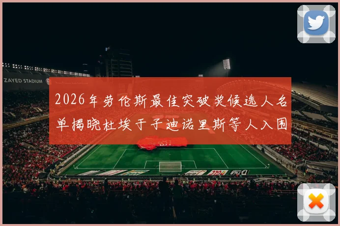 2026年劳伦斯最佳突破奖候选人名单揭晓杜埃于子迪诺里斯等人入围